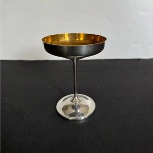 Vintage Italian one champagne glasse Bowls in Silver-Plated & Gold-Plated, 1960s
